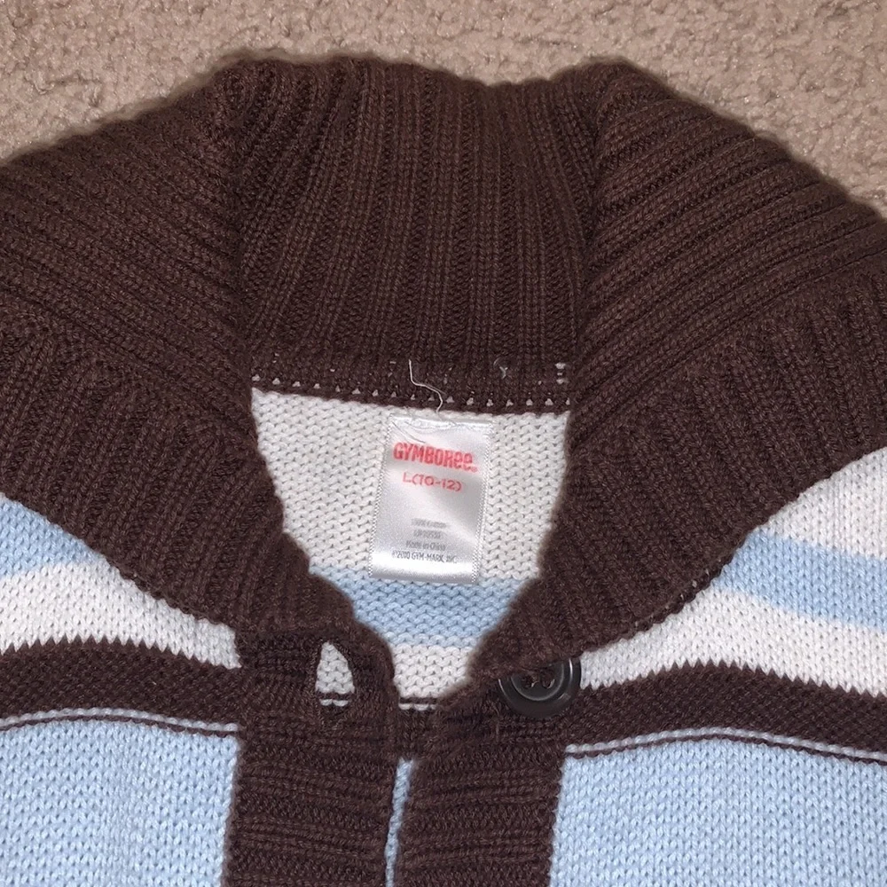 Gymboree‎ Girls Striped Back Belted Sweater-Vest